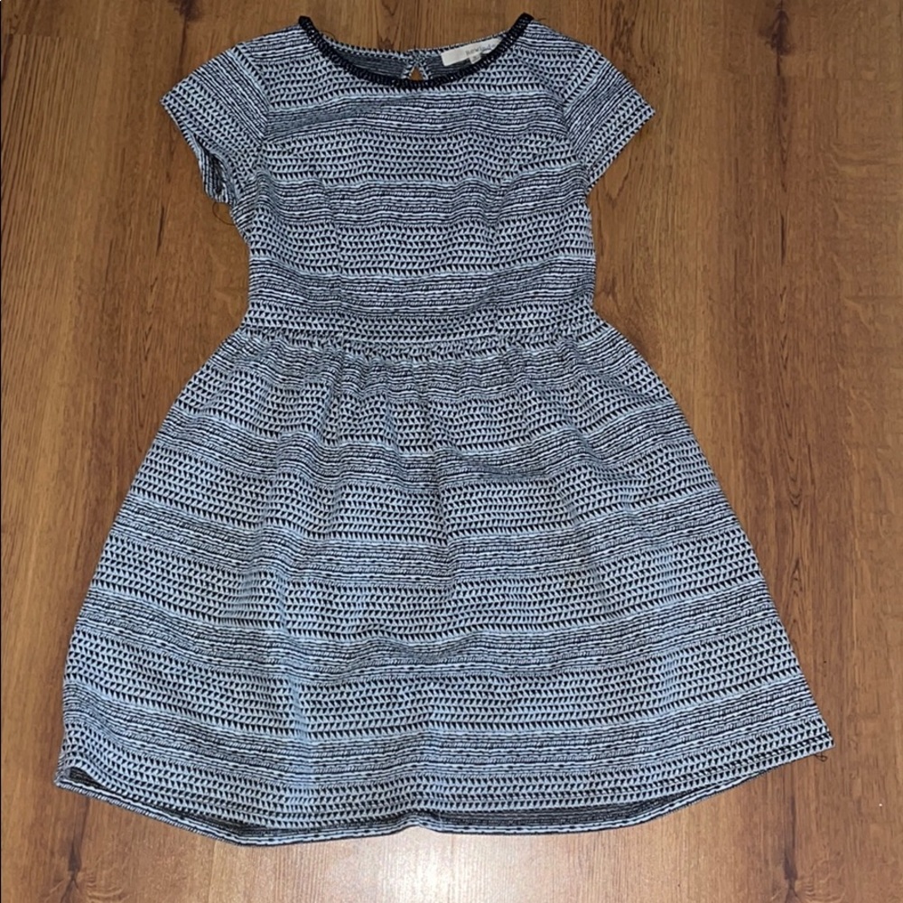 mid length black and white dress